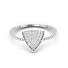 Cluster Diamond 0.17 CT Triangle Dainty Ring