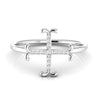 Round Diamond Cross Religious Symbolic Ring
