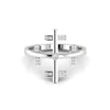 Cross Religious Round Diamond Symbolic Ring