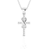 1.29 CT Round Diamond Cross Charm Pendant