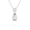 Bezel Set Two Stone 0.29 CT Diamond Pendant