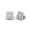 Round Diamond 0.58 CT Designer Stud Earrings