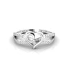 Round Diamond 0.23 CT Heart Engagement Ring