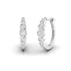 Bezel Set 0.17 CT Diamond Huggie Earrings
