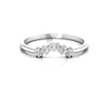 Baguette and Round 0.16 CT Diamond Curved Ring