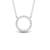 Baguette and Round Diamond 0.5 CT Dainty Pendant