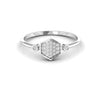 Cluster Round Diamond Dainty Ring