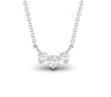 Three Stone 0.54 CT Diamond Dainty Pendant