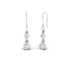Diamond 0.58 CT Bezel Set Dangling Earrings