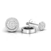 Diamond 0.51 CT Ear Jacket Stud Earrings