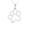 Dog Paw 1.20 CT Round Diamond Pendant