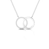 Natural Diamond 0.42 CT Two Circle Pendant