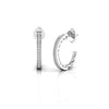 Round Diamond Open Huggie Earrings