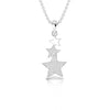 Cluster Three Star 0.51 CT Diamond Pendant