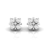 Diamond 0.89 CT Stud Floral Earrings