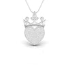 Cluster 1.22 CT Diamond Queen Of Heart Pendant