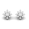 Diamond 0.54 CT Floral Stud Earrings