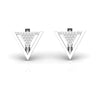 Cluster Diamond Triangle Stud Earrings