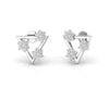 Natural Diamond 0.75 CT Floral Stud Earrings