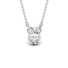 Round Diamond 0.33 CT Owl Pendant