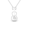 Guitar Shape 0.46 CT Diamond Pendant