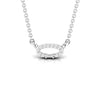 Real Diamond Dainty Oval Pendant