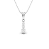 Three Stone 0.40 CT Round Diamond Pendant