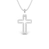 Cross Religious 0.24 CT Diamond Charm Pendant