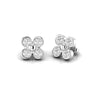 Bezel Set 1.27 CT Diamond Stud Floral Earrings