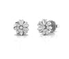 Round Diamond Dainty Floral Stud Earrings