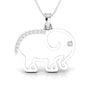 Diamond 0.20 CT Elephant Dainty Pendant