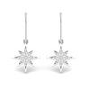 Diamond 0.16 CT Star Dangling Earrings