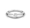 Round Diamond 0.44 CT Split Shank Engagement Ring