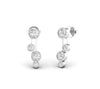 Bezel Set Diamond 0.97 CT Drop Earrings