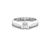 Half Bezel Set Diamond 0.50 CT Ring For Men