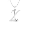 Initial 0.20 CT Diamond Charm Pendant