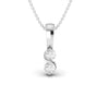 Two Stone 0.44 CT Diamond Dainty Pendant