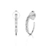 Baguette 0.20 CT Diamond Open Huggie Earrings