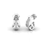 Designer Round Diamond Open Huggie Earrings