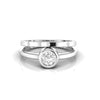 Bezel Set 0.53 CT Diamond Split Shank Ring