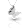 Cluster Diamond 0.70 CT Butterfly Pendant