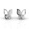 Round Diamond 0.22 CT Butterfly Stud Earrings