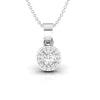 Halo Natural Diamond 0.36 CT Dainty Pendant