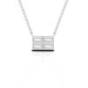 Four Baguette Diamond Charm Pendant