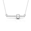 Round Diamond Vertical Bar Pendant