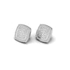 Cluster Diamond 0.73 CT Square Stud Earrings