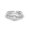 0.50 CT Diamond Split Shank Engagement Ring