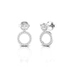 Diamond 0.63 CT Designer Stud Earrings