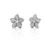 Diamond 1.30 CT Floral Stud Earrings