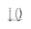 Two Line Diamond 0.25 CT Huggie Earrings